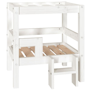 vidaXL Lit pour chien blanc 55,5x53,5x60 cm bois de pin massif
