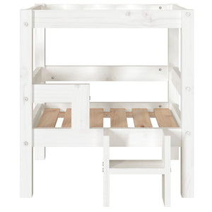 vidaXL Lit pour chien blanc 55,5x53,5x60 cm bois de pin massif