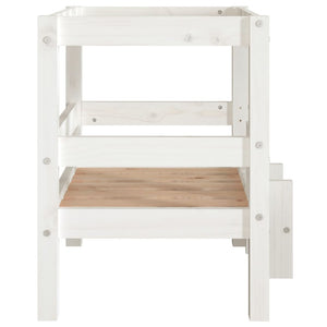 vidaXL Lit pour chien blanc 55,5x53,5x60 cm bois de pin massif
