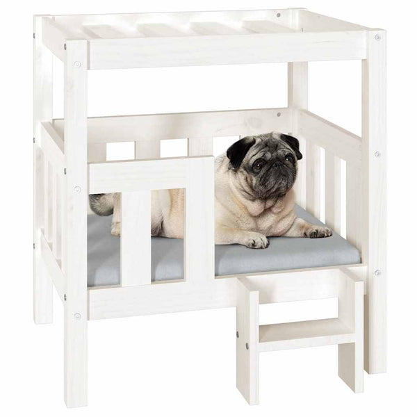 Weißes Hundebett aus Kiefernholz, 65,5 cm