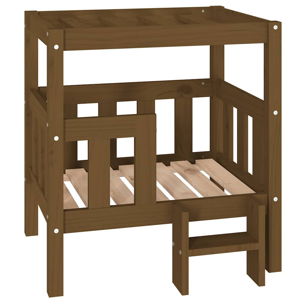 Hundebett Honigbraun Kiefer Massivholz