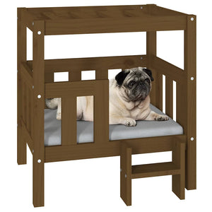 Hundebett Honigbraun Kiefer Massivholz