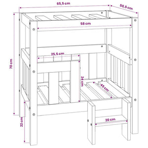 Hundebett Honigbraun Kiefer Massivholz