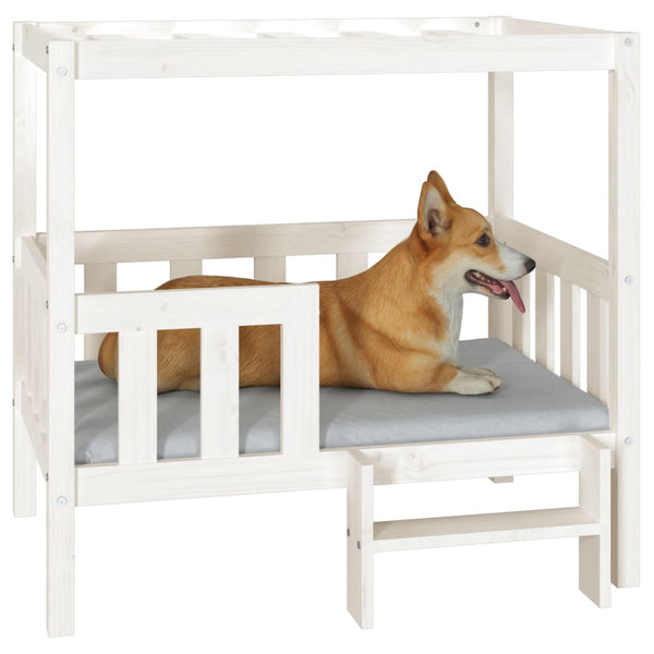 Weißes Hundebett aus Kiefernholz, 95,5 cm
