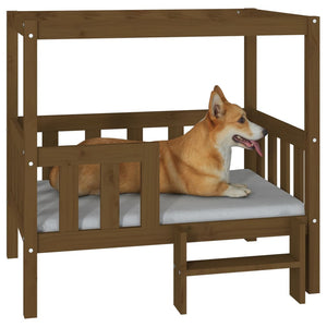 Hundebett Honigbraun Kiefer Massivholz