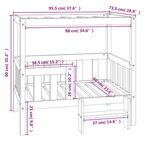 Hundebett Honigbraun Kiefer Massivholz