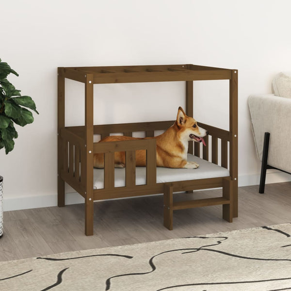 Hundebett Honigbraun Kiefer Massivholz