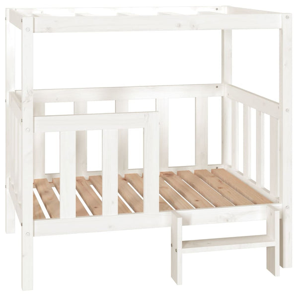 vidaXL Lit pour chien blanc 105,5x83,5x100 cm en pin massif