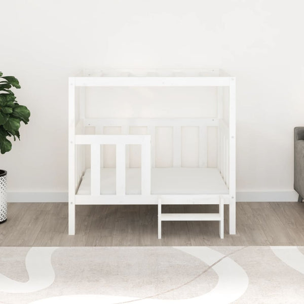vidaXL Lit pour chien blanc 105,5x83,5x100 cm en pin massif