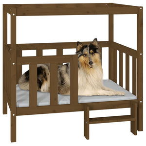 Hundebett Honigbraun Kiefer Massivholz