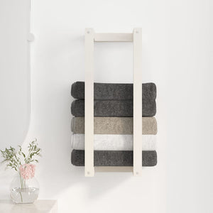 Weißer Handtuchhalter Kiefer Massivholz