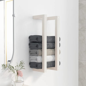 Weißer Handtuchhalter Kiefer Massivholz
