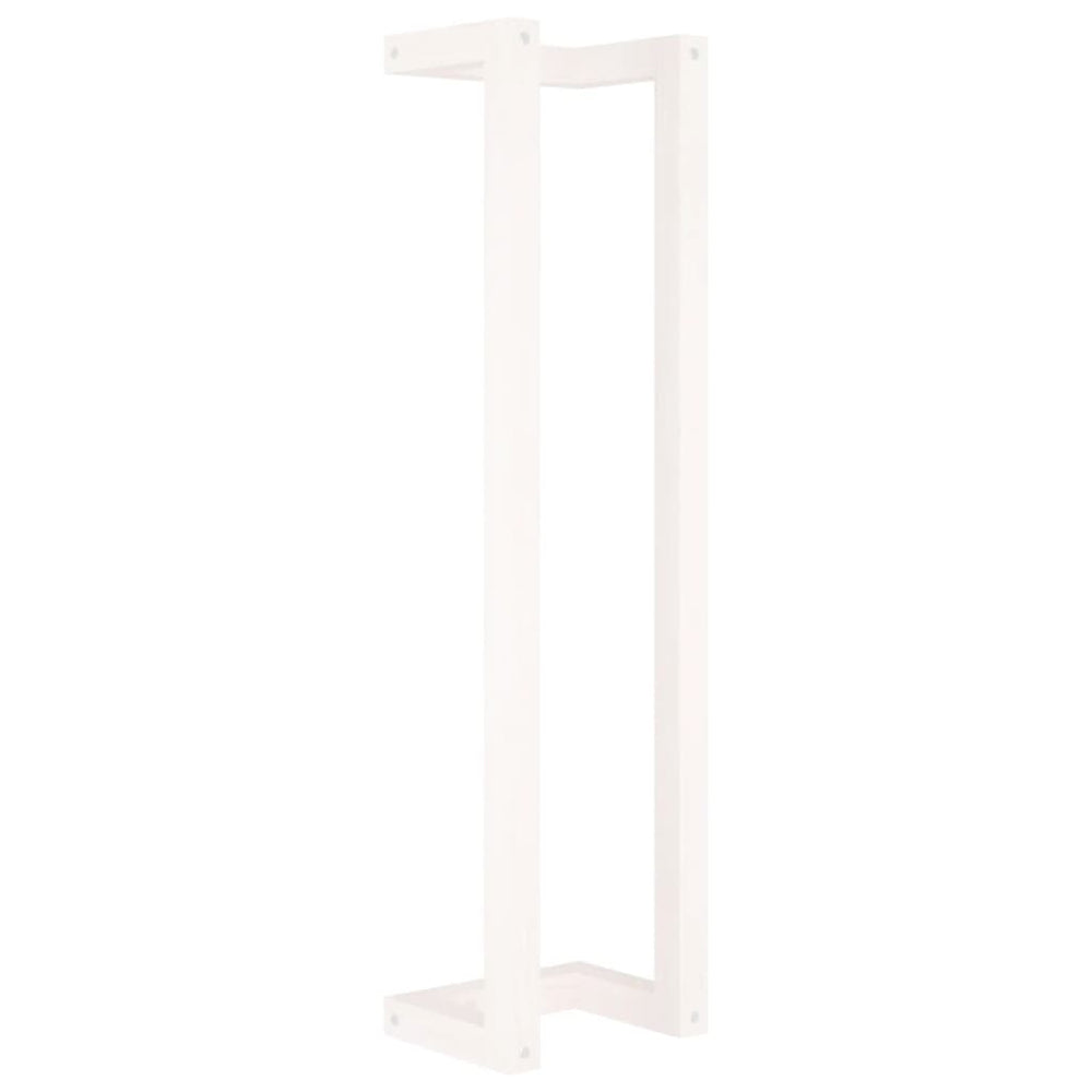 Weißer Handtuchhalter Kiefer Massivholz 90cm