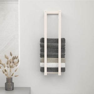 Weißer Handtuchhalter Kiefer Massivholz 90cm