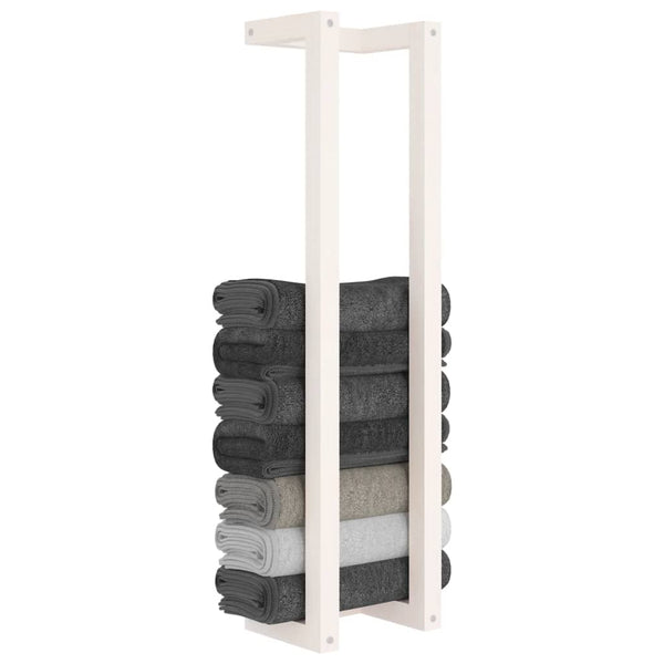 Weißer Handtuchhalter Kiefer Massivholz 90cm