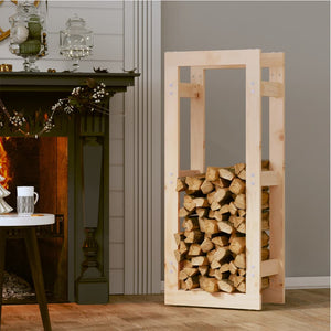 Kaminholzregal Kiefer Massivholz 41x25x100cm
