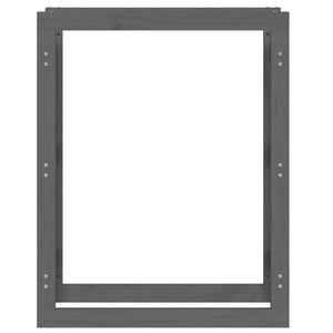 Kaminholzregal Grau Kiefer Massivholz 80x100cm