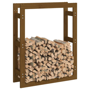 Kaminholzregal Honigbraun Kiefer Massivholz 80x100 cm