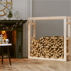 Kaminholzregal Kiefer Massivholz 100x100 cm
