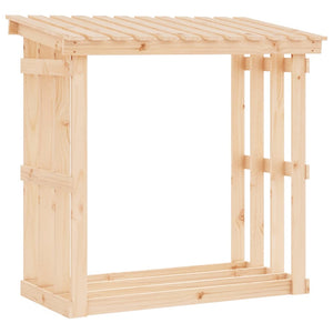 vidaXL Rangement à bûches 108x64,5x109 cm en pin massif