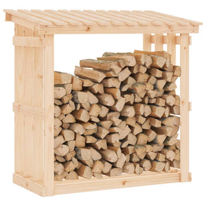 vidaXL Rangement à bûches 108x64,5x109 cm en pin massif