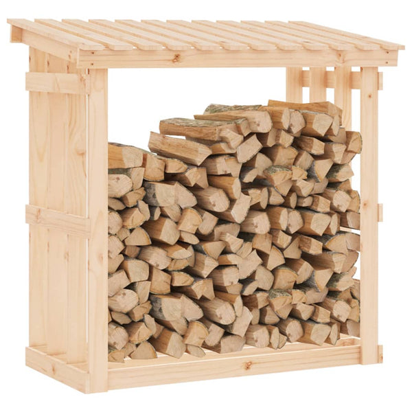 vidaXL Rangement à bûches 108x64,5x109 cm en pin massif