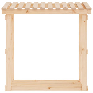 vidaXL Rangement à bûches 108x64,5x109 cm en pin massif