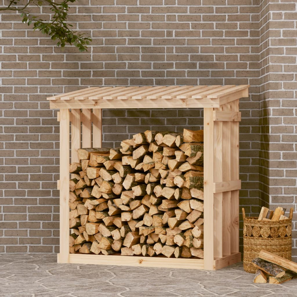 Kaminholzregal Kiefer Massivholz 108x64,5x109 cm
