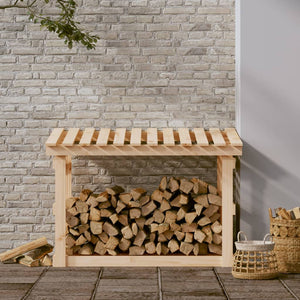 Kaminholzregal Kiefer Massivholz 108x64,5x77 cm