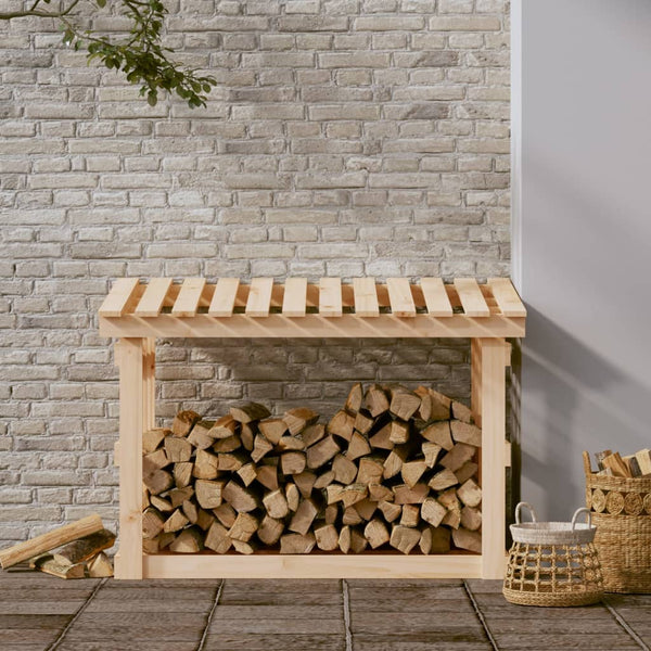 Kaminholzregal Kiefer Massivholz 108x64,5x77 cm