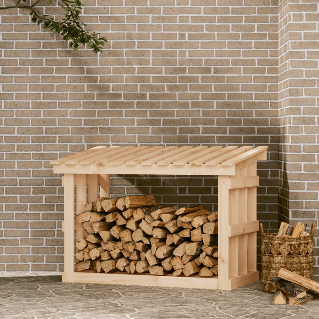 Kaminholzregal Kiefer Massivholz 108x64,5x77 cm
