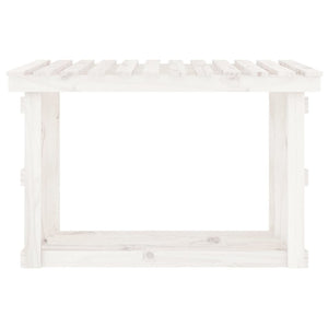Kaminholzregal Weiß Kiefer Massivholz