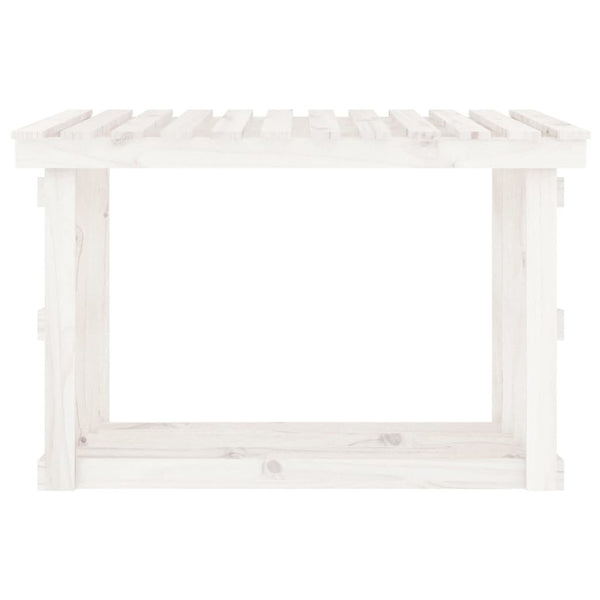 Kaminholzregal Weiß Kiefer Massivholz