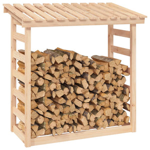 vidaXL Casier à bois de cheminée 108x64,5x110 cm en pin massif