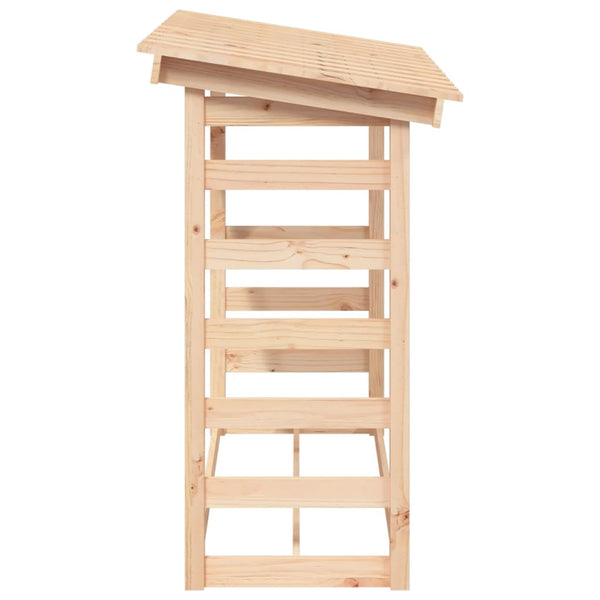 vidaXL Casier à bois de cheminée 108x64,5x110 cm en pin massif