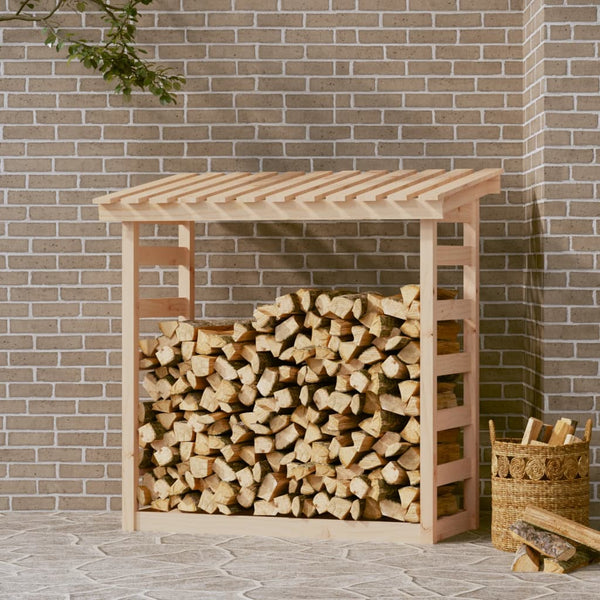 vidaXL Casier à bois de cheminée 108x64,5x110 cm en pin massif