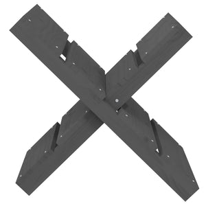 Kaminholzregal Grau Kiefer Massivholz