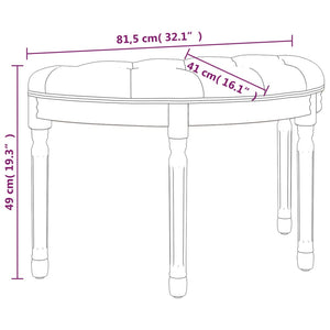 Leinen Sitzbank, 81,5 cm