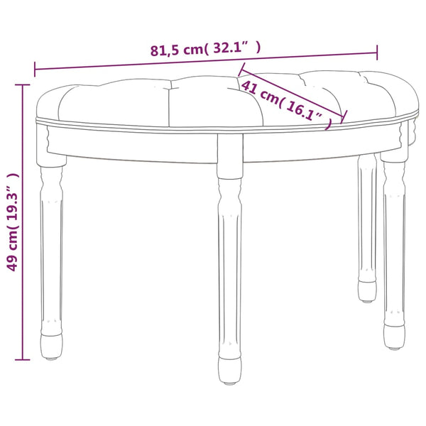 Leinen Sitzbank, 81,5 cm