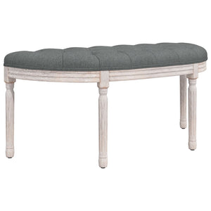 Sitzbank Dunkelgrau Stoff 110,5 cm