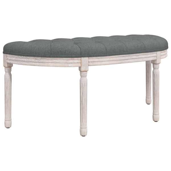 Sitzbank Dunkelgrau Stoff 110,5 cm