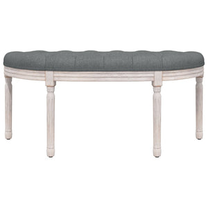 Sitzbank Dunkelgrau Stoff 110,5 cm