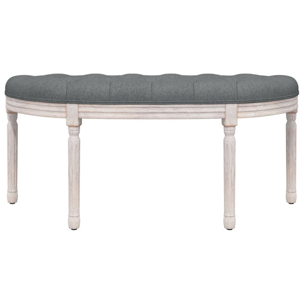 Sitzbank Dunkelgrau Stoff 110,5 cm