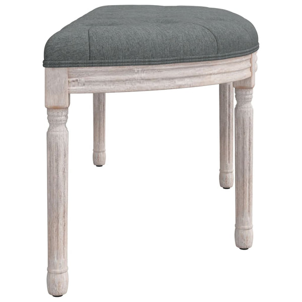 Sitzbank Dunkelgrau Stoff 110,5 cm