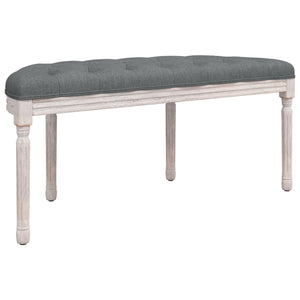 Sitzbank Dunkelgrau Stoff 110,5 cm