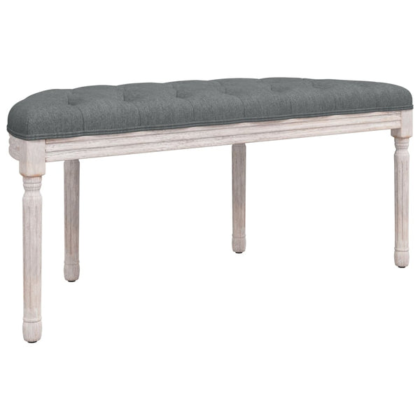 Sitzbank Dunkelgrau Stoff 110,5 cm