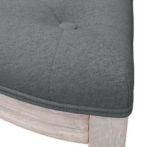 Sitzbank Dunkelgrau Stoff 110,5 cm