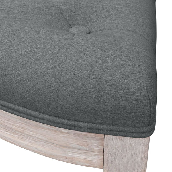 Sitzbank Dunkelgrau Stoff 110,5 cm