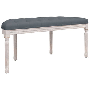 Sitzbank Dunkelgrau Samt 110,5 cm