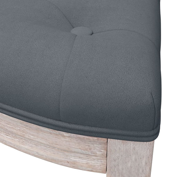Sitzbank Dunkelgrau Samt 110,5 cm